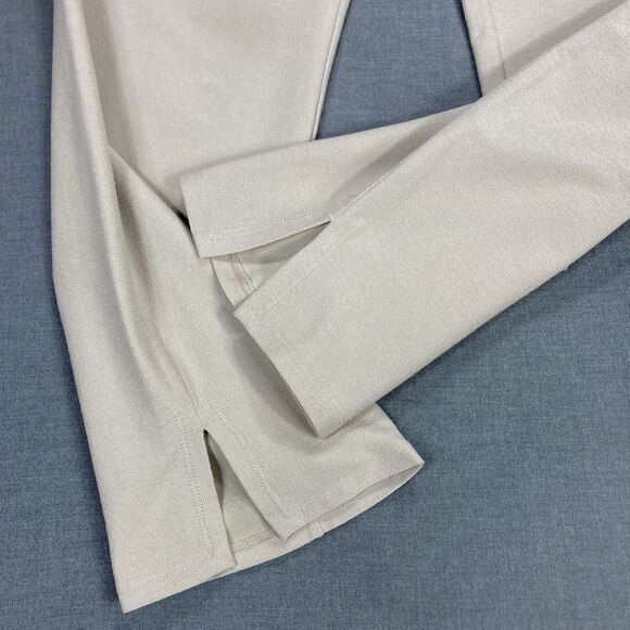 Eileen Fisher Stretch Crepe Ankle Pants Tan Classic Casual Office Career Pull On - Picture 4 of 11